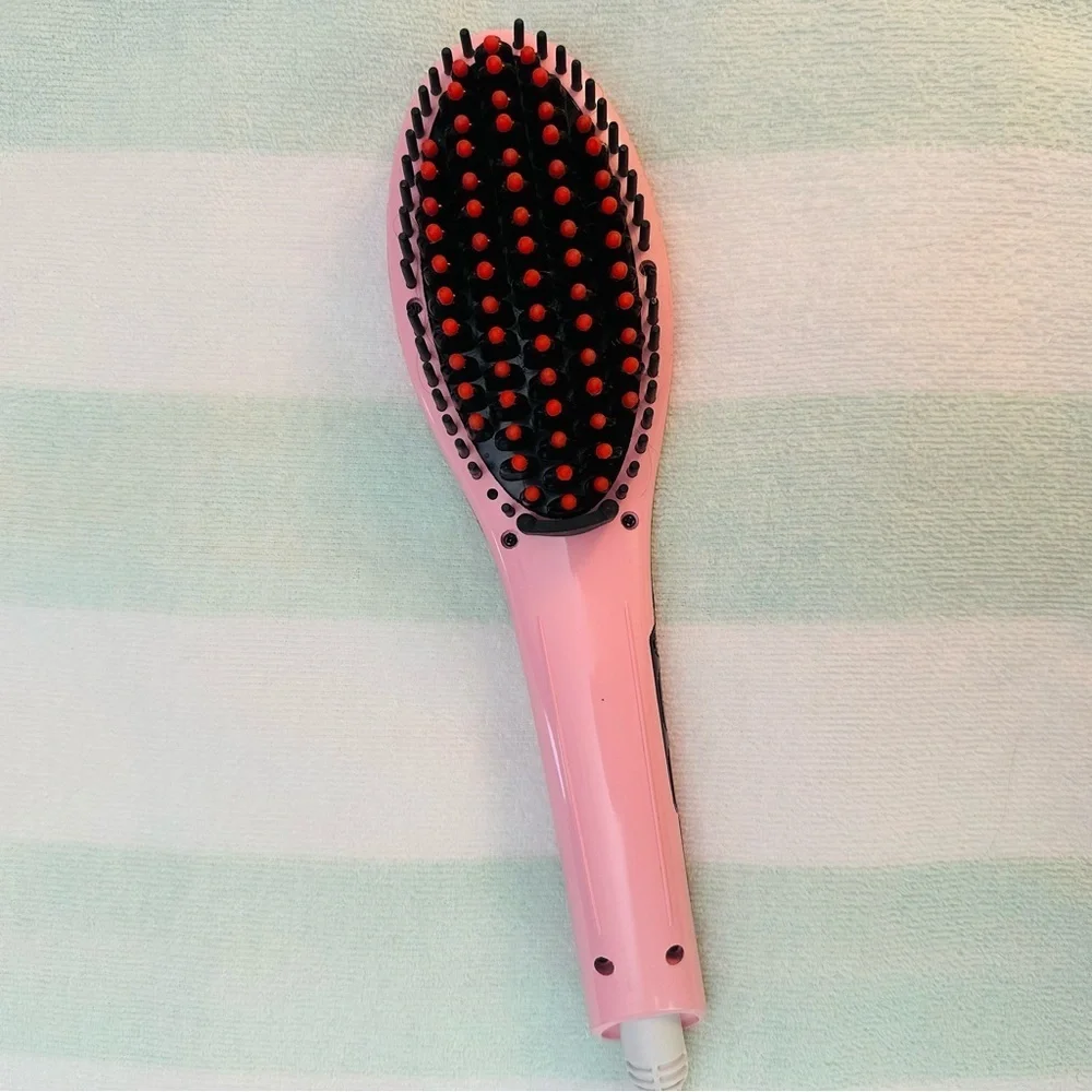 CHARME’ PARIS magic brush hair smoothing straightening adjustable heat‎ Pink